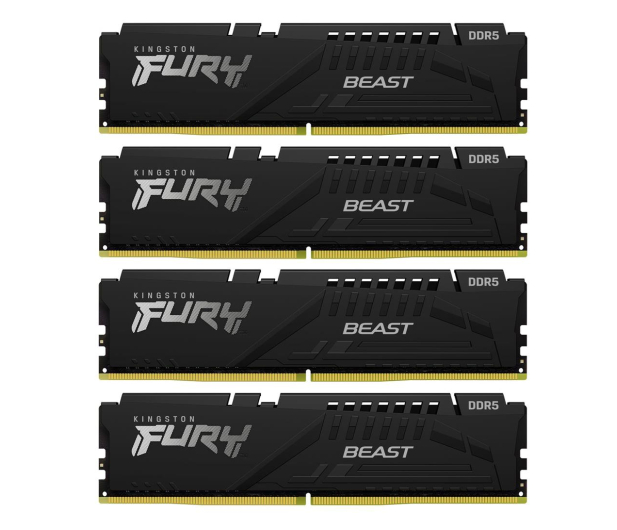 KINGSTON DDR5 Fury Beast 128GB(4*32GB)/5600 CL40 czarna KF556C40BBK4-128 - 1154636 - zdjęcie